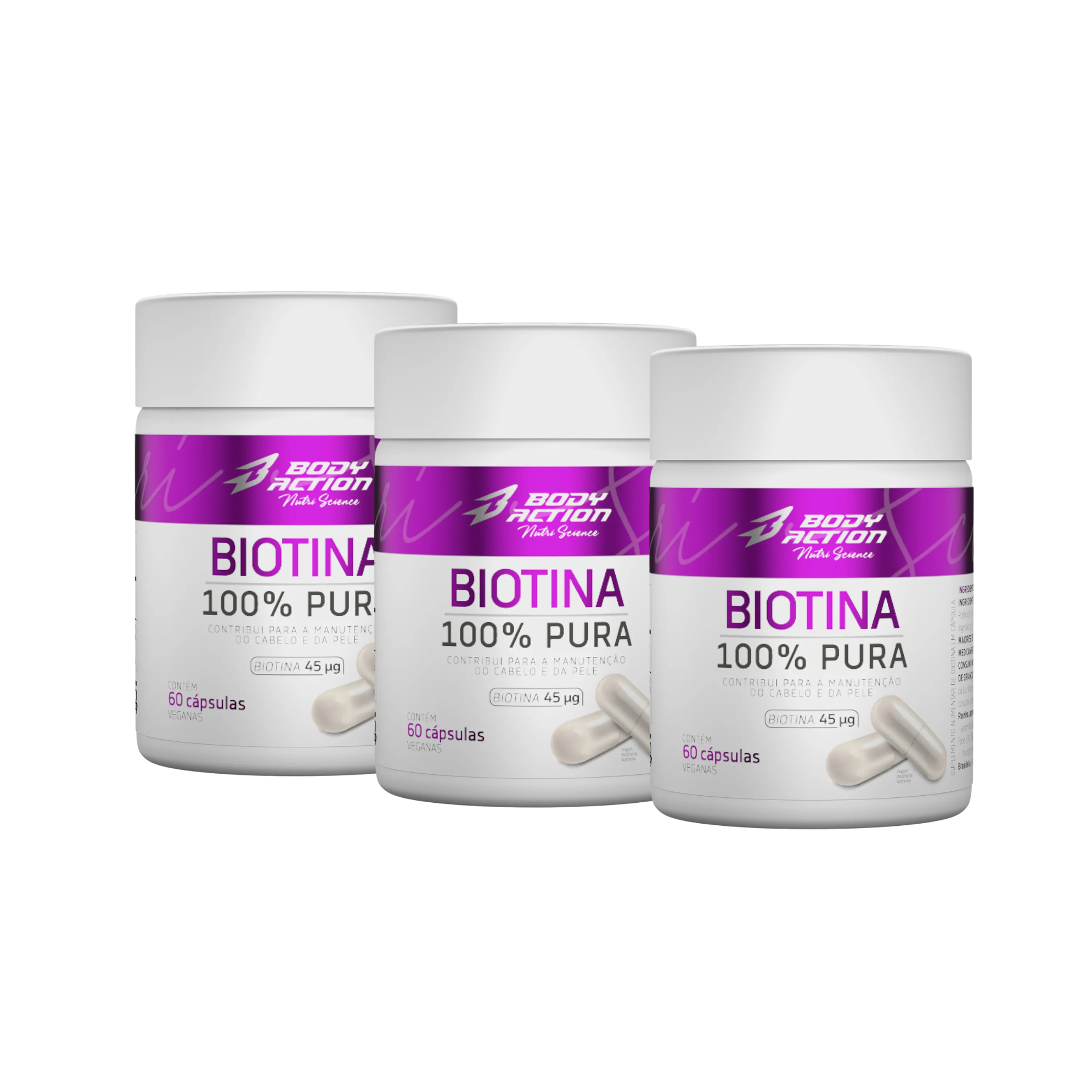 Biotina 100% Pura - 60 cápsulas